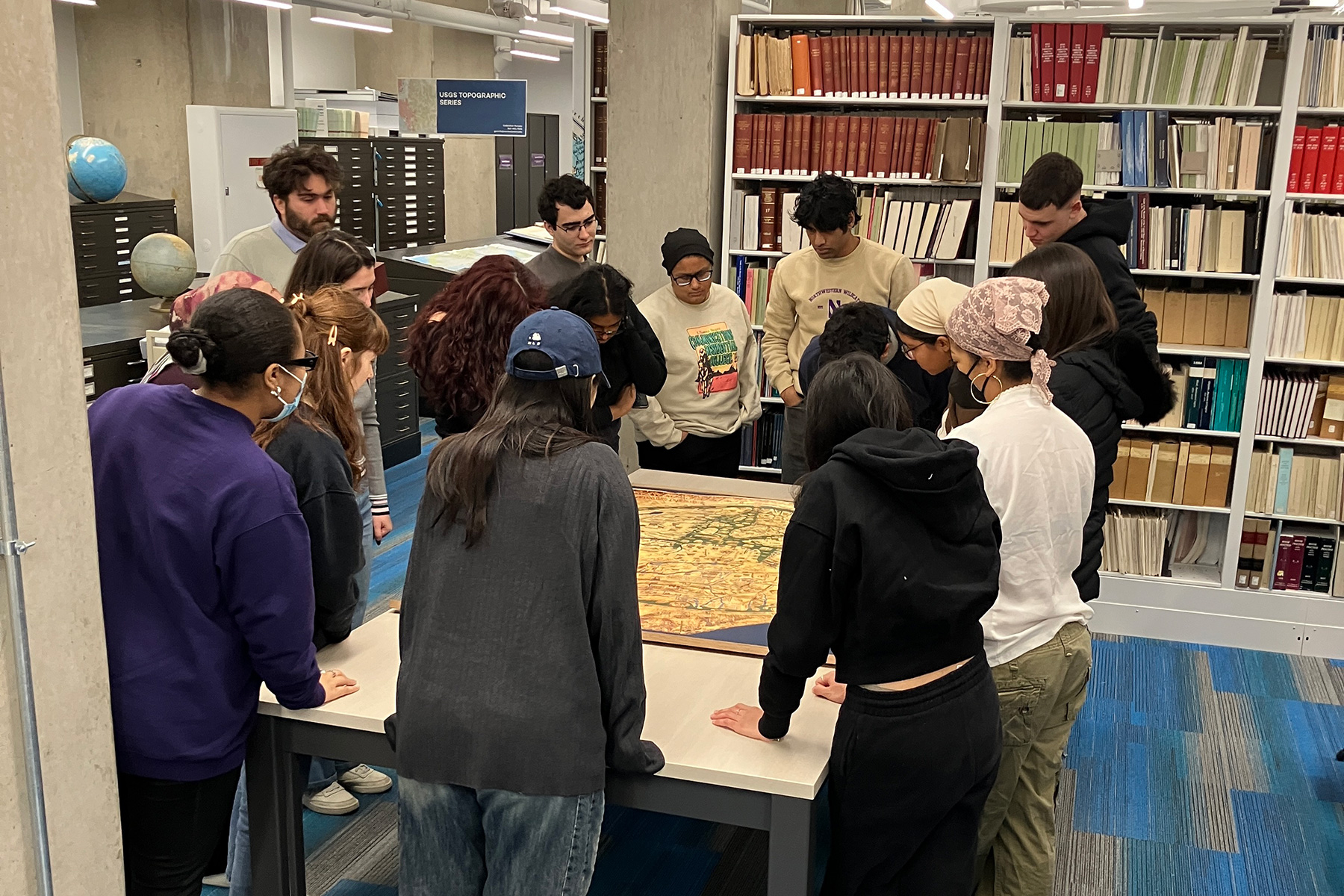 ARTHIST 322 / MENA 390 Students with Hereford Mappa Mundi